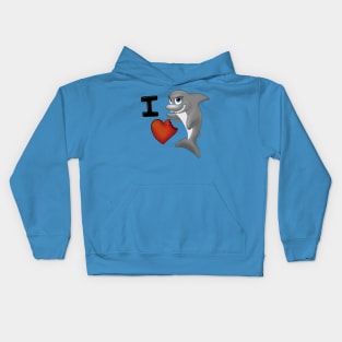 I Love Sharks Kids Hoodie